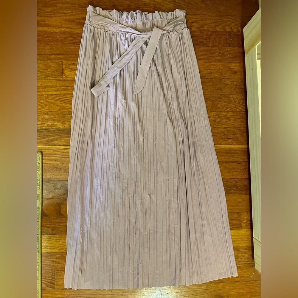 Ankle length pleated skirt